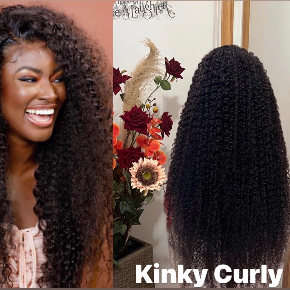 @hairatlu.com 30 inches 13x4 Swiss Full frontal Kinky Curly Wigs 250% Density!